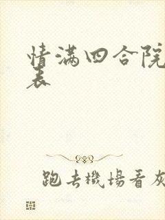 情满四合院演员表