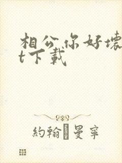 相公你好坏txt下载