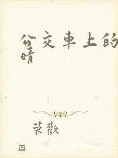 公交车上的诗请晴