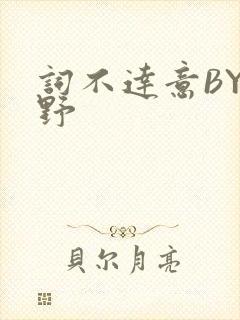 词不达意BY咩野封面