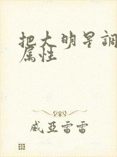 把大明星调成专属性