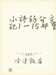 小诗的公交车日记1一15哪里能看