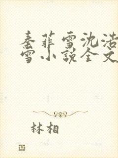 秦菲雪沈浩秦菲雪小说全文免费阅读求书