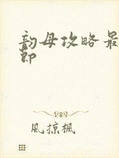 韵母攻略最新章节