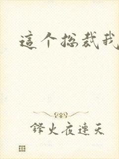 这个总裁我要了