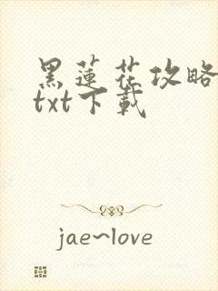 黑莲花攻略手册txt下载