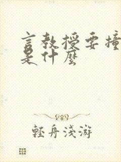 言教授要撞坏了是什么封面