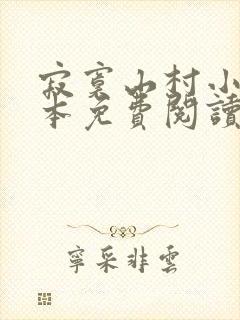 寂寞山村小说全本免费阅读