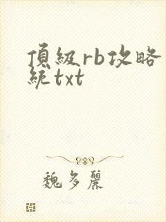 顶级rb攻略系统txt封面