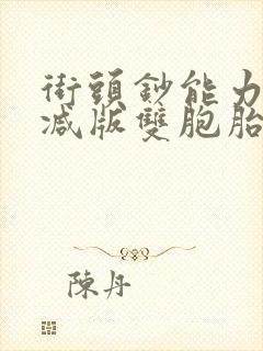 街头钞能力无删减版双胞胎封面