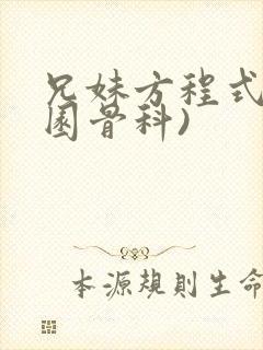 兄妹方程式(校园骨科)