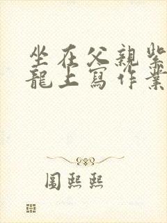 坐在父亲紫色大龙上写作业