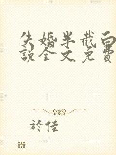 失婚半截白菜小说全文免费阅读