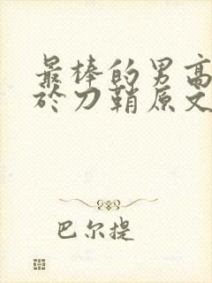 最棒的男高中生于刀鞘原文阅读