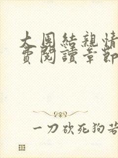 大团结亲情会免费阅读章节