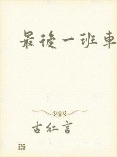最后一班车小说