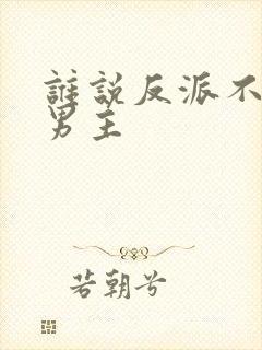 谁说反派不能当男主封面