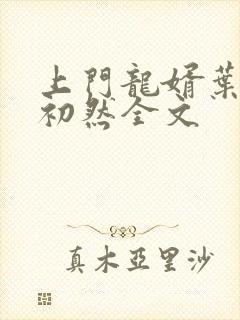 上门龙婿叶辰萧初然全文