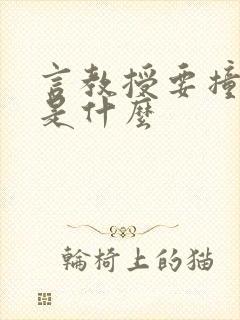 言教授要撞坏了是什么