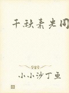 千秋素光同封面
