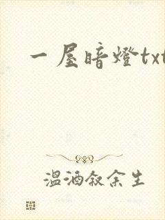 一屋暗灯txt