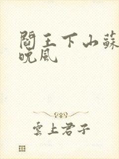 阎王下山苏文陆晚风封面