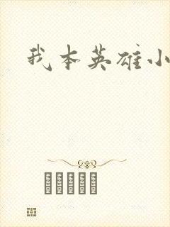 我本英雄小说封面