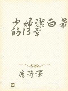 少妇洁白最刺激的13章
