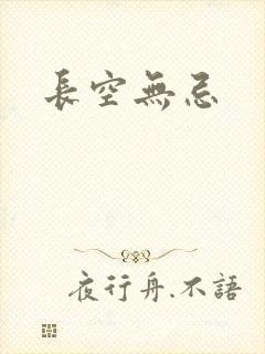 长空无忌封面