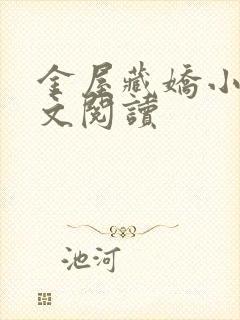 金屋藏娇小说全文阅读封面