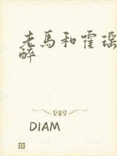 老马和霍瑶瑶喝醉封面