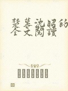 楚慕沈昭的小说全文阅读封面