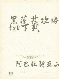 黑莲花攻略手册txt下载