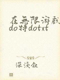 在无限游戏大里do特dotxt