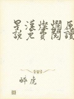 星汉灿烂原著小说免费阅读