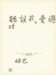 听说我爱过你txt