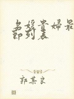 名媛贵妇最新章节列表