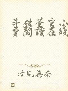 斗破苍穹小说免费阅读在线封面