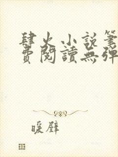 肆火小说笔趣免费阅读无弹窗