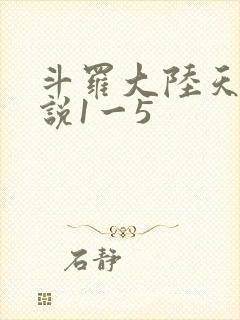 斗罗大陆天狂传说1一5封面