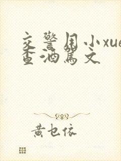 交警用小xue查酒驾文封面