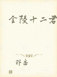 金陵十二君封面