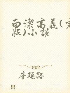 白洁高义(完整版)小说封面