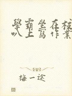 学霸坐在校霸鸡叭上写作业