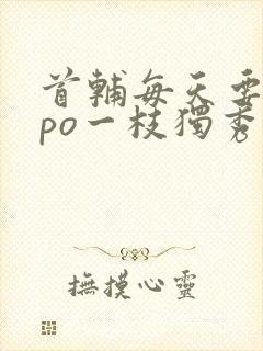 首辅每天要不够po一枝独秀全文封面