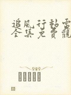 追风行动电视剧全集免费观看