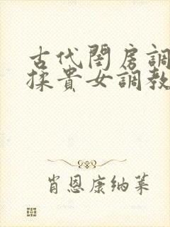 古代闺房调教h揉贵女调教记