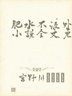 肥水不流外人田小说全文免费阅读全本免