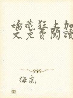 娇藏狂上加狂全文免费阅读笔趣阁封面