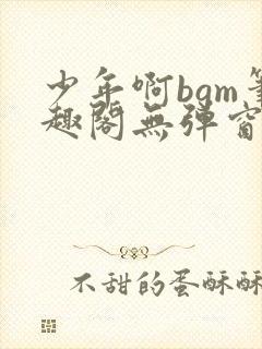 少年啊bgm笔趣阁无弹窗免费